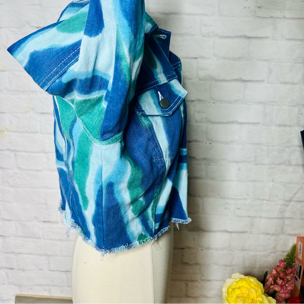 Tie Dye Denim Jacket - image 7